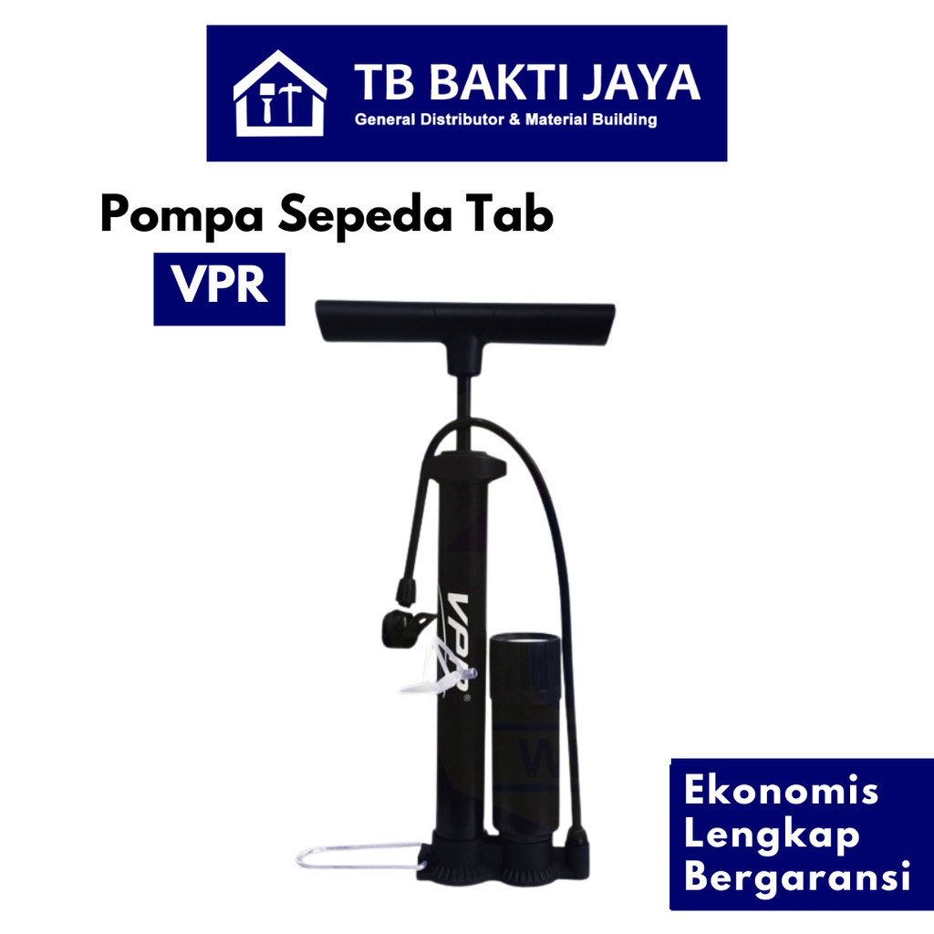 VPR Pompa Sepeda Tabung / Pompa Angin Manual / Pompa Ban