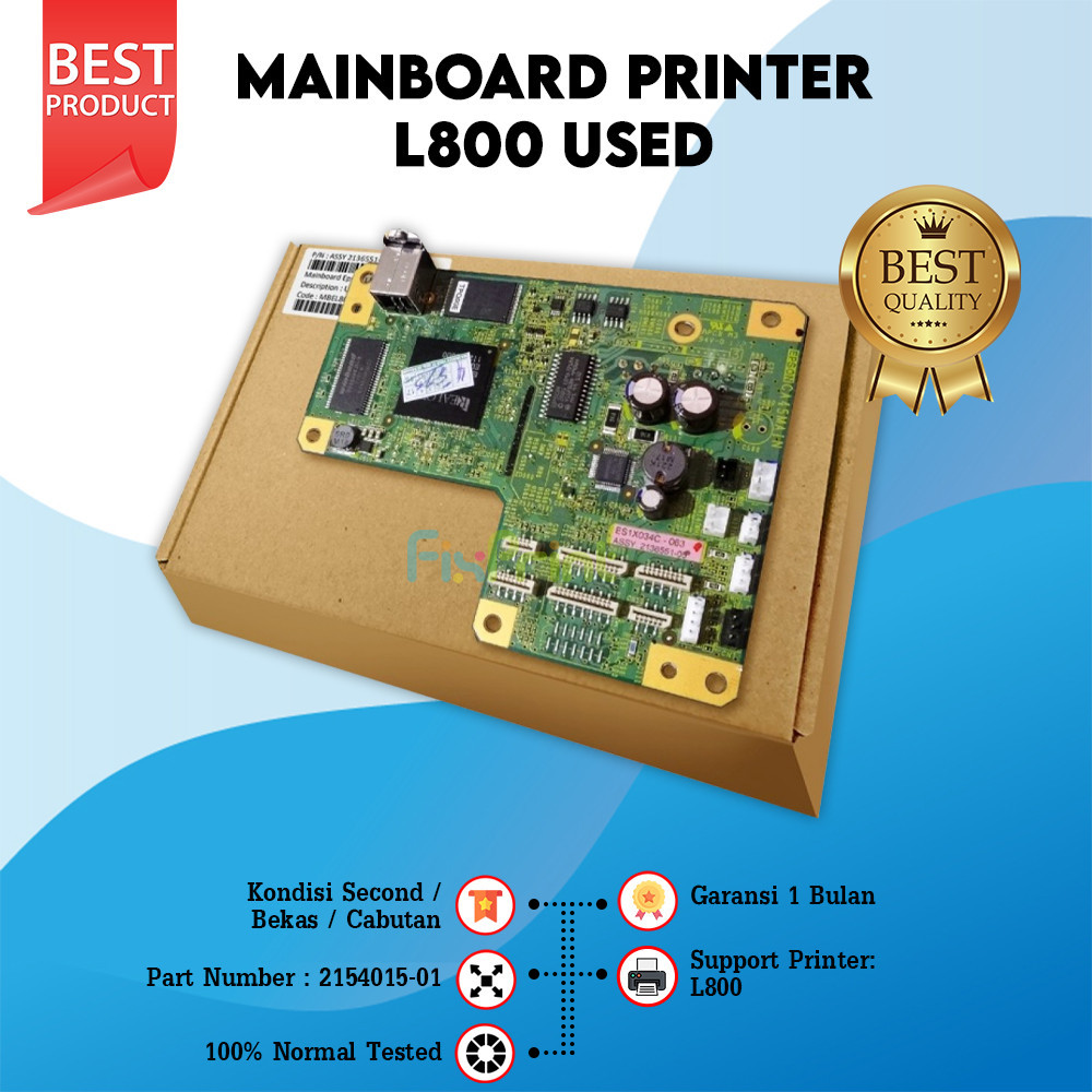 Board Epson L800 Mobo Printer L800 Mainboard L800 Part Number Assy 215401501 Bekas Cabutan