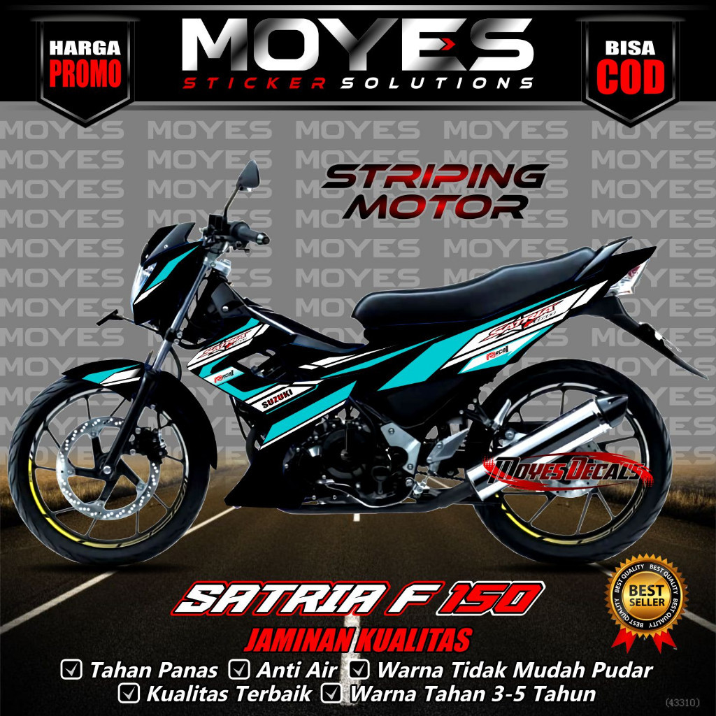 Striping Satria Fu Facelift - Stiker Variasi Skotlet Striping Balap