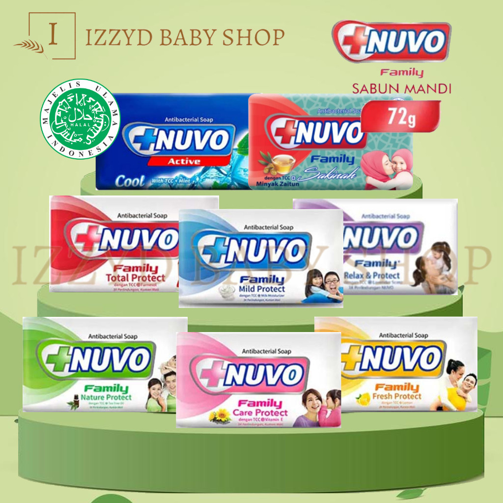 Sabun Nuvo 72 gr NUVO FAMILY BAR SOAP 72gr SABUN MANDI BATANG BATANGAN CARE FRESH NATURE TOTAL MILD 