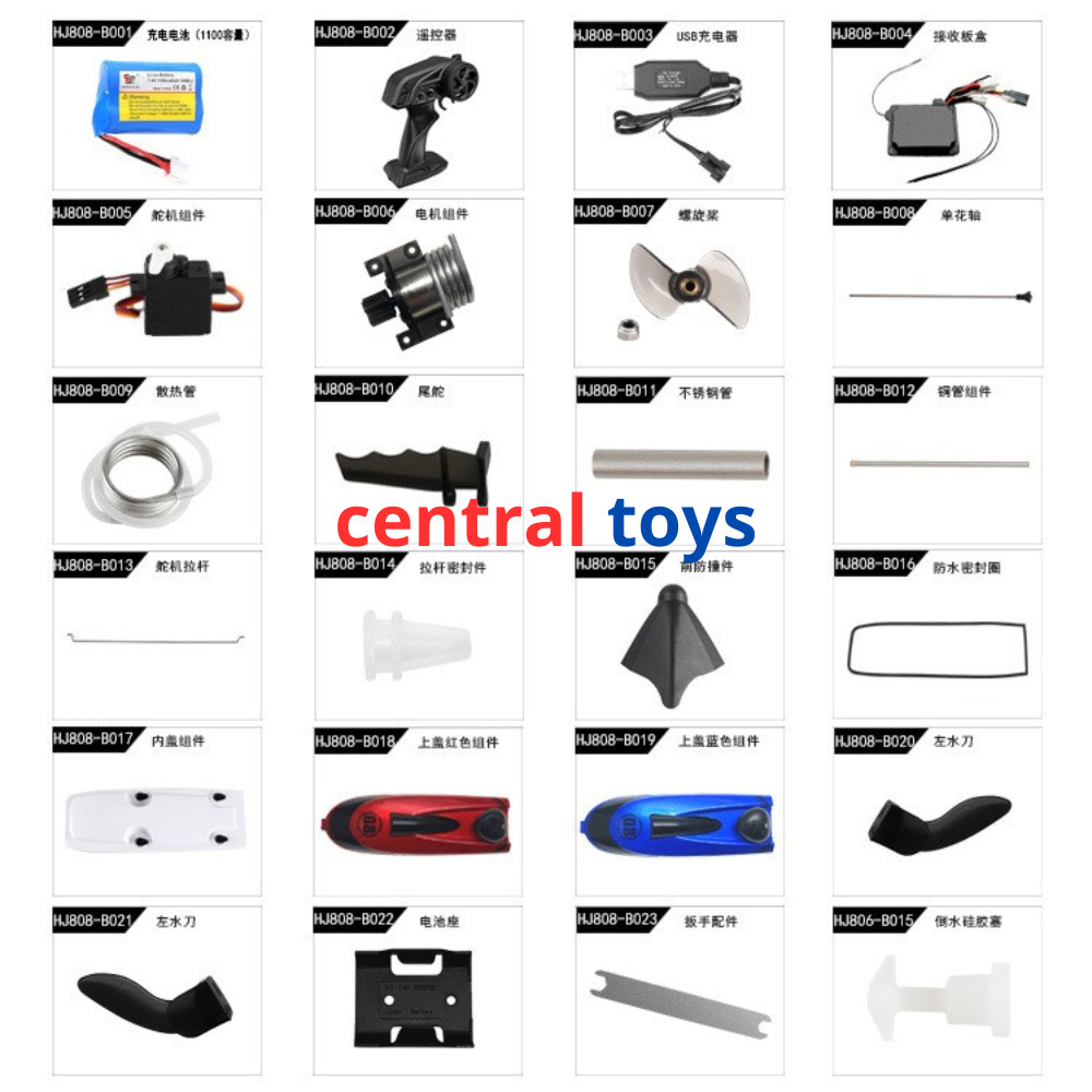 part rc boat HJ808 HJ813 HJ815 motor blade receiver box remote