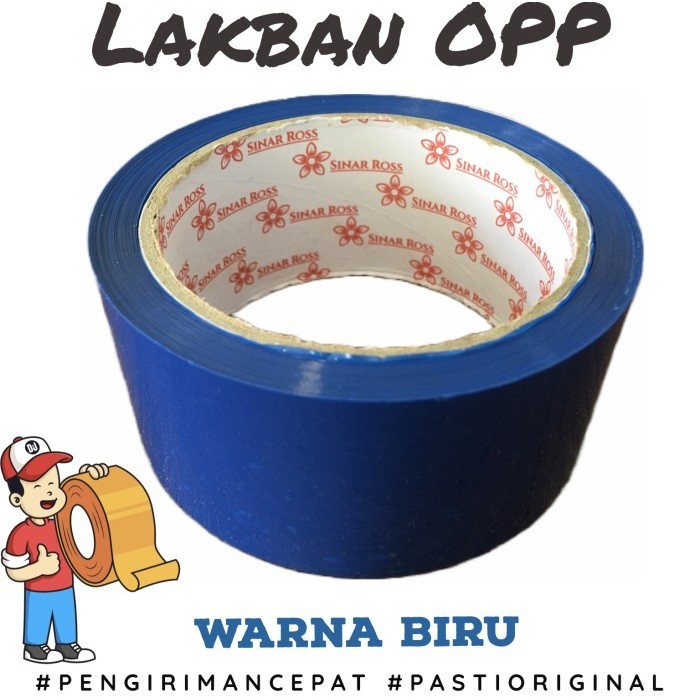 

Lakban OPP Warna Biru 2inch 50Meter PER 1 ROLL