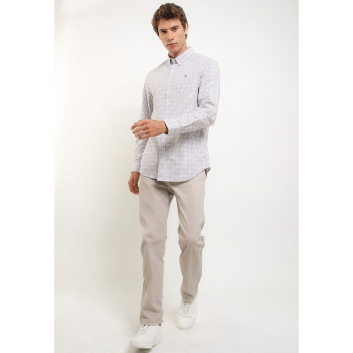 Giordano Cotton Oxford Shirt Pria Putih - Putih, XL