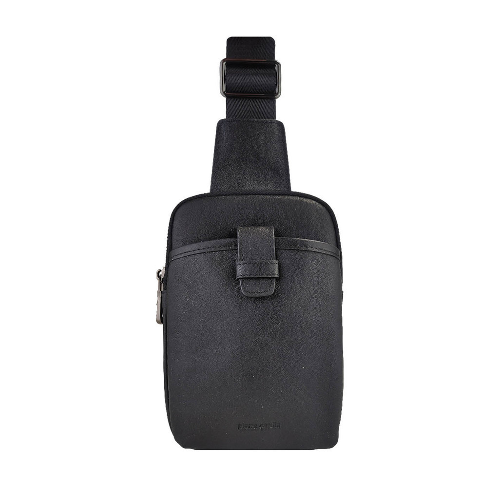 Pierre Cardin Tas Selempang Punggung Pria Body Bag Sling Bag Kulit 0112830901BLA-BLACK