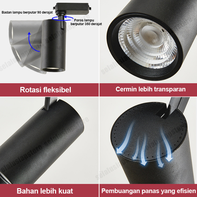 ID (LAMPU + TREK 1M) DUNIA LAMPU LAMPU SOROT TRACK LIGHT LAMPU RELL TRACK LED SOROT LAMPU SOROT
