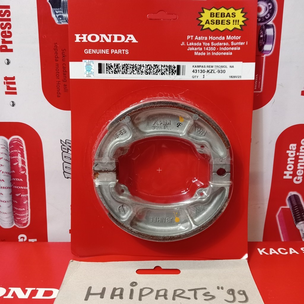 Kanvas rem belakang kanvas rem tromol brake shoe beat scoopy spacy vario original honda 43130KZL930