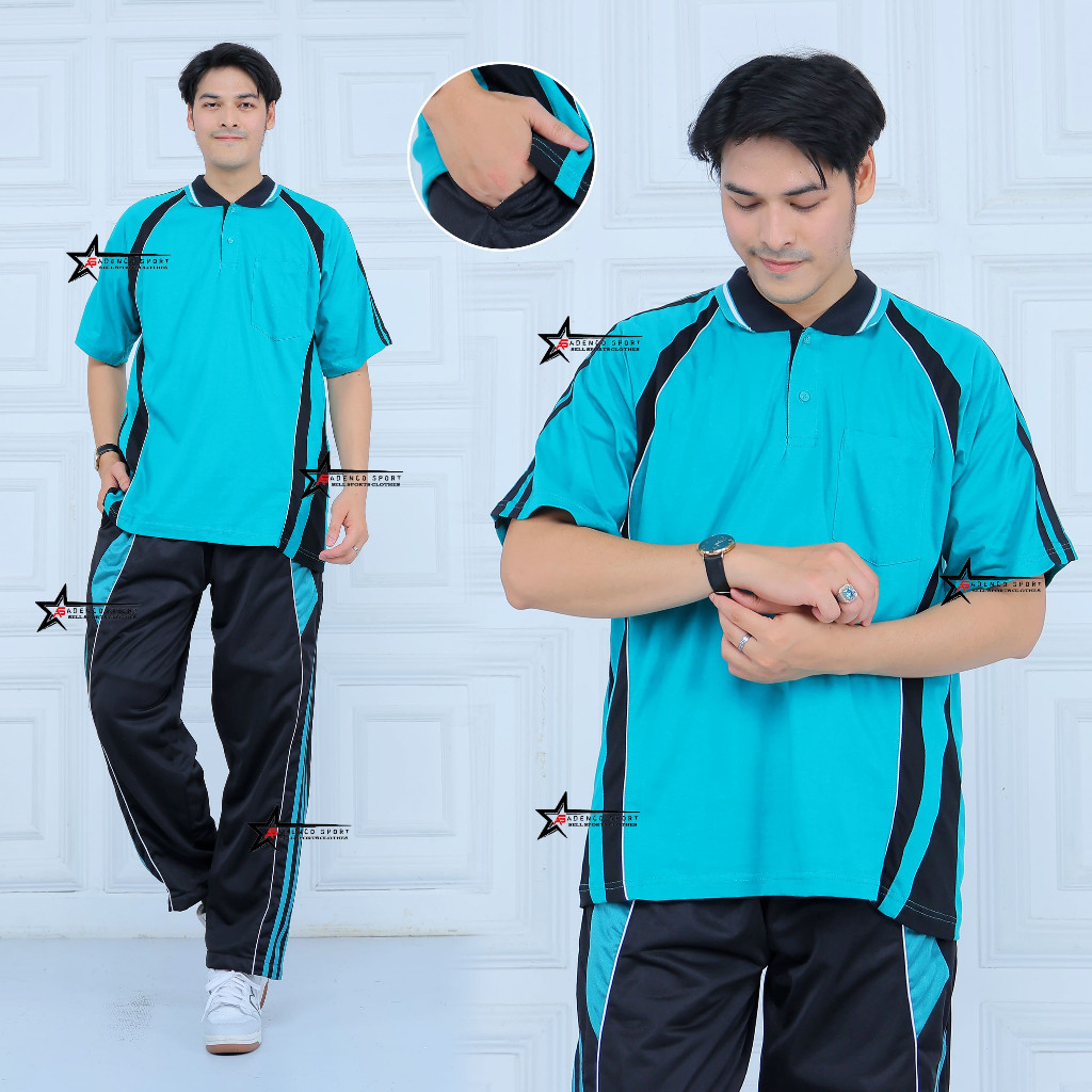 Set Olahraga Murah Pakaian Kekinian Jogging Sport / One Set Kaos Training Olahraga Pria Lengan Pende