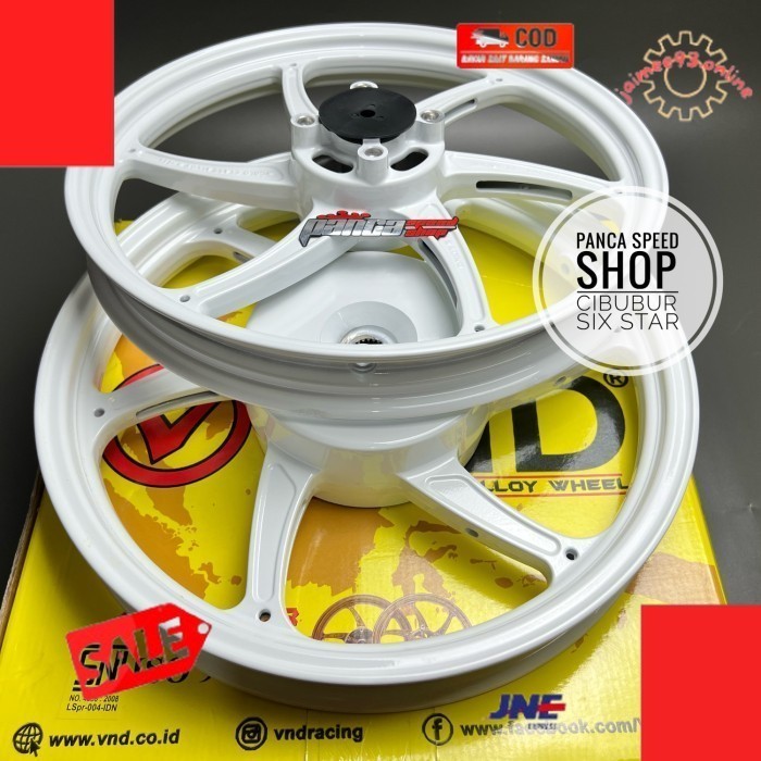 Bigsale✨ -VELG RACING VND SIX STAR MIO SOUL MIO SMILE FINO - Putih