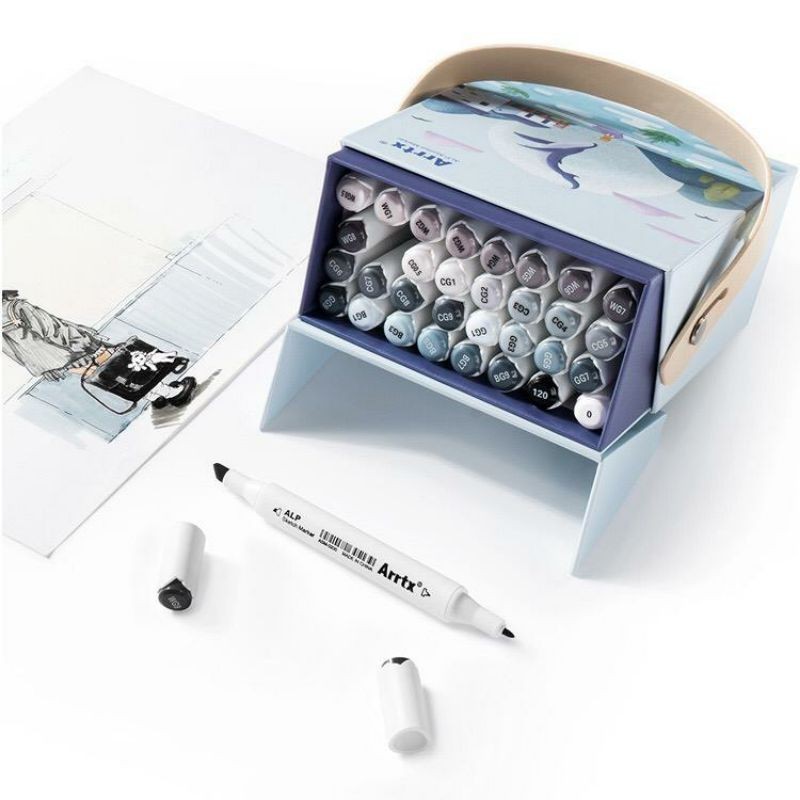 

ARRTX ALP Dual Tip Alcohol Based Marker Grayscale Tone 32 Colors