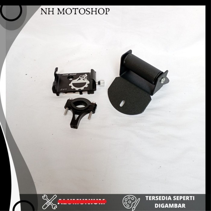 PAKET HOLDER GPS HP NMAX NEW PHONE HOLDER ALUMUNIUM STANG MOTOR BRAKET BRACKET BREKET HOLDER HANDPHO