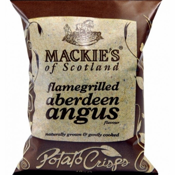 

mackies potato chips flamegrilled Aberdeen Angus 150gr keripik kentang