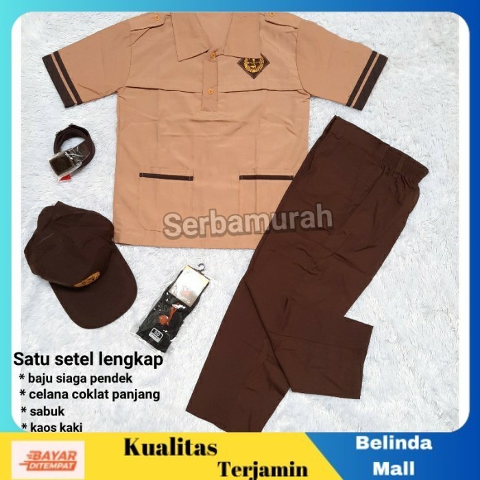 

⭐KUALITAS TERBAIK⭐ Set lengkap setelan seragam pramuka siaga baju pendek celana panjang KELAS 1 SD Terlaris