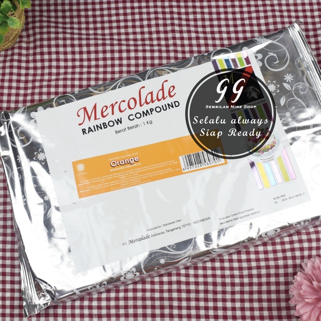 

MERCOLADE ORANGE Compound 1 KG Jingga Jeruk Rainbow Chocolate Coklat