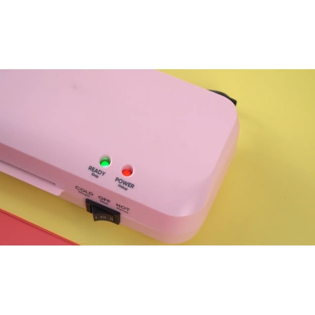 

HenJO Mesin Laminating Joyko LM07 CO ukuran A4 & F4 Color / Laminator Low Watt LM-07CO