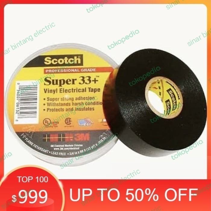 

3M Isolasi Scoth Super 33+ Vinyl ElectricL Tape ORIGINAL 3M