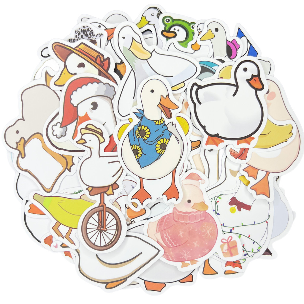 

10/30/50Pcs Cartoon Duck Waterproof Graffiti Sticker Aesthetic Decorative Luggage Laptop Cup Phone Fridge Scrapbook Kid Stickers