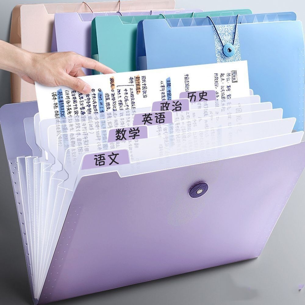 

A4 Organ File Folder 8 Grids Document Organizer Paper Documents Folder Office School Supplies Large Capacity Expanding File Bag