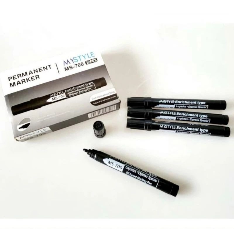 

Spidol Permanent Marker MYSTYLE MS-700 (12pc)