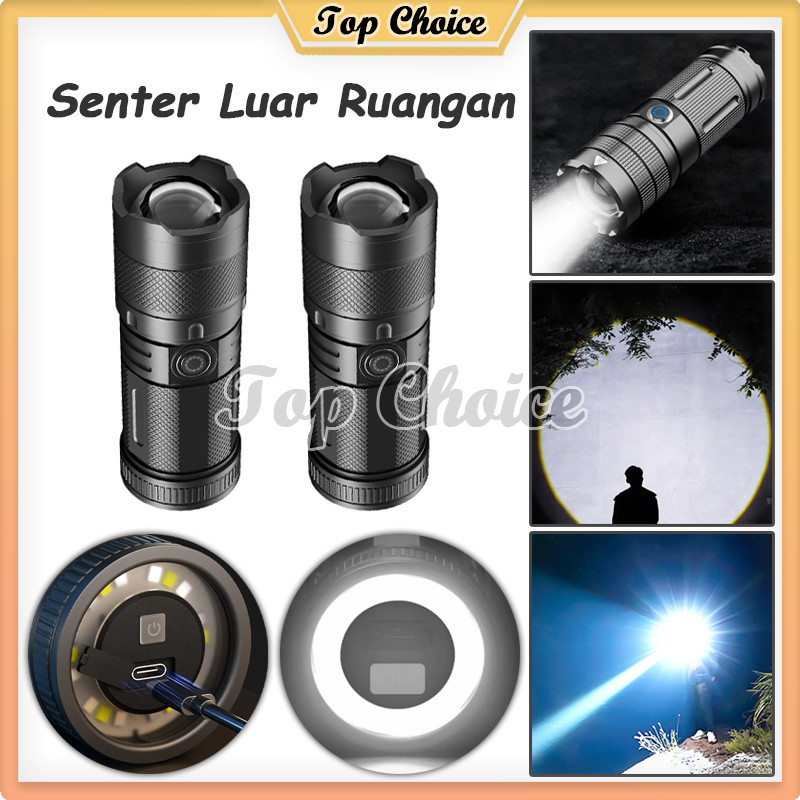 Senter Led Laser Cob Zoom / Senter Led Laser / Senter Cas Usb