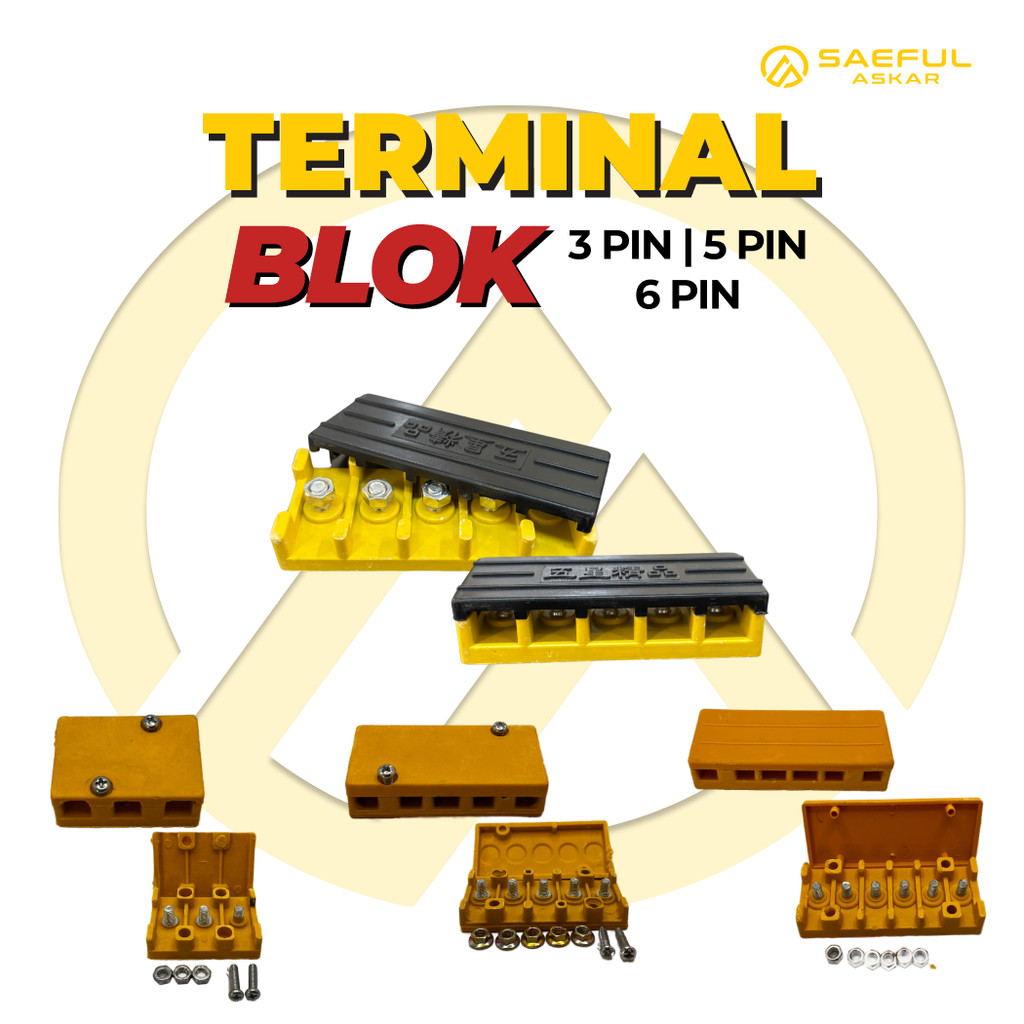 Terminal Blok PIN Motor Listrik Dinamo BLDC Junction Box Kabel