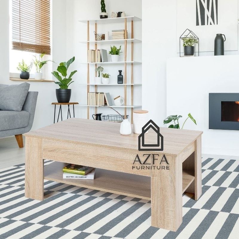 Meja Kecil Ruang Tamu Kayu Aesthetic Minimalis Natural