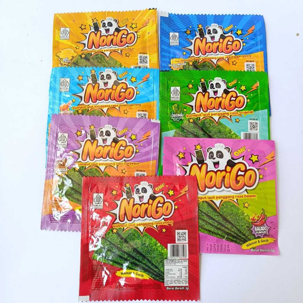 

Norigo Snack Rumput Laut - 1Box 12 PcS pusat grosir jajan lebaran