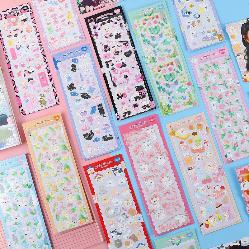 

200Lembar Berbagai Kartun Label Kelap Kelip Set Kartu Foto Siswa Deco