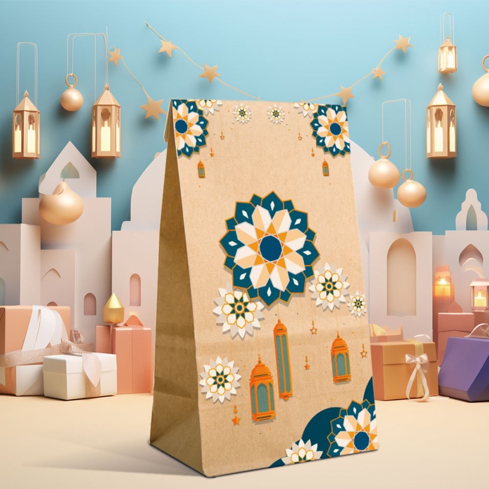 

Paperbag wadah cookies souvenir craft paper eid mubarak idul fitri tema lebaran