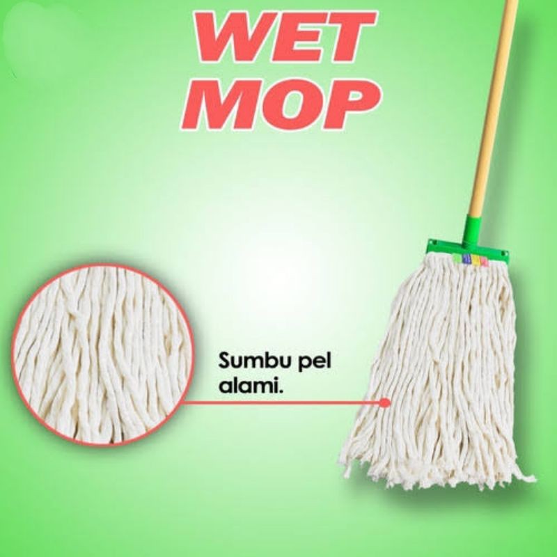 Alat Pel Clean Matic Bulat Kotak Indo Mop Wet Mop Reffil Jumbo Hidoshi Reffil Lobby 45 cm Sapu Lanta