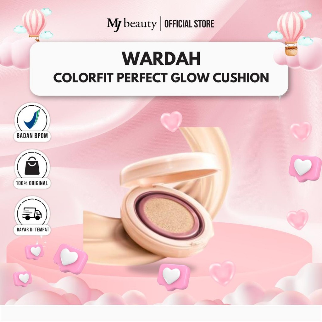 Wardah Colorfit Perfect Glow Cushion Tahan Lama Hingga 12 Jam Dilengkapi SPF 33 PA dan Centella Asia
