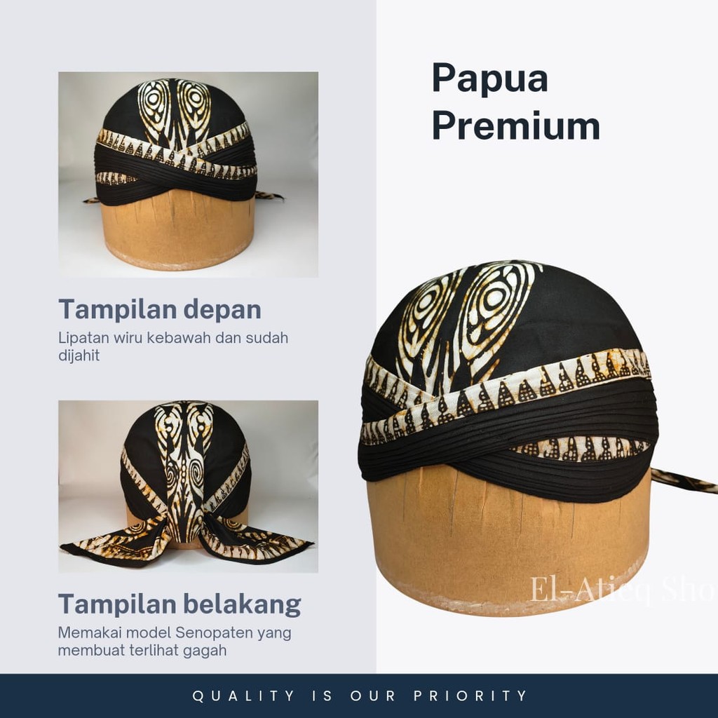 Blankon papua premium cuci lipat
