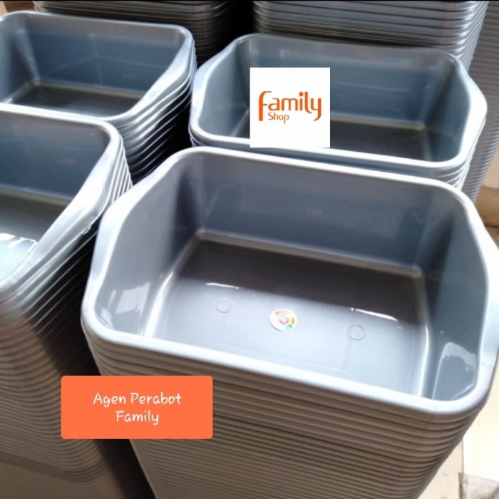[GROSIRAN] Baskom Plastik / Baskom Kotak / Bak Segi Silver Komet Star 302 Abu . TERLARIS