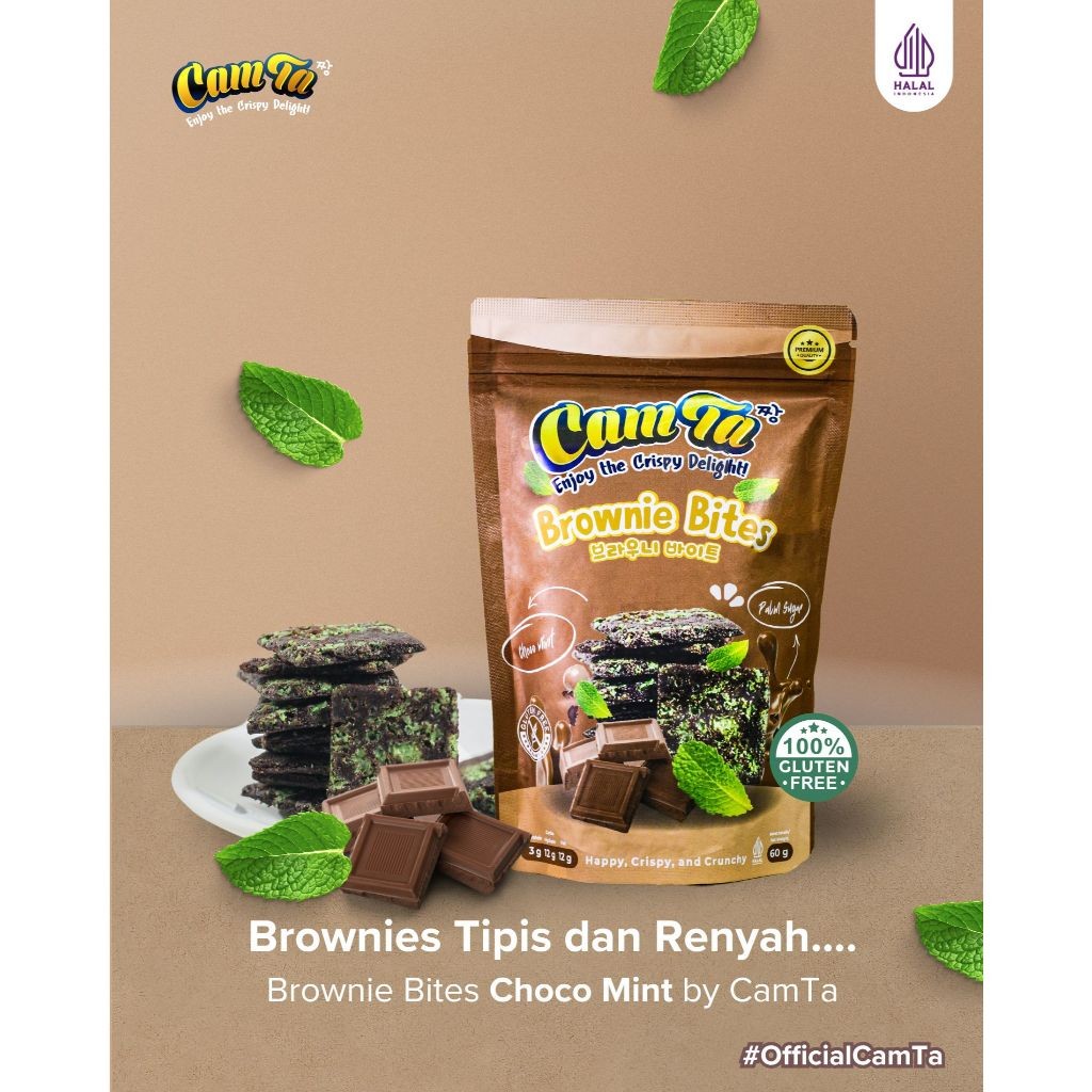 

Brownie Bites Choco Mints | Brownies Tipis Renyah 60gr Official CamTa