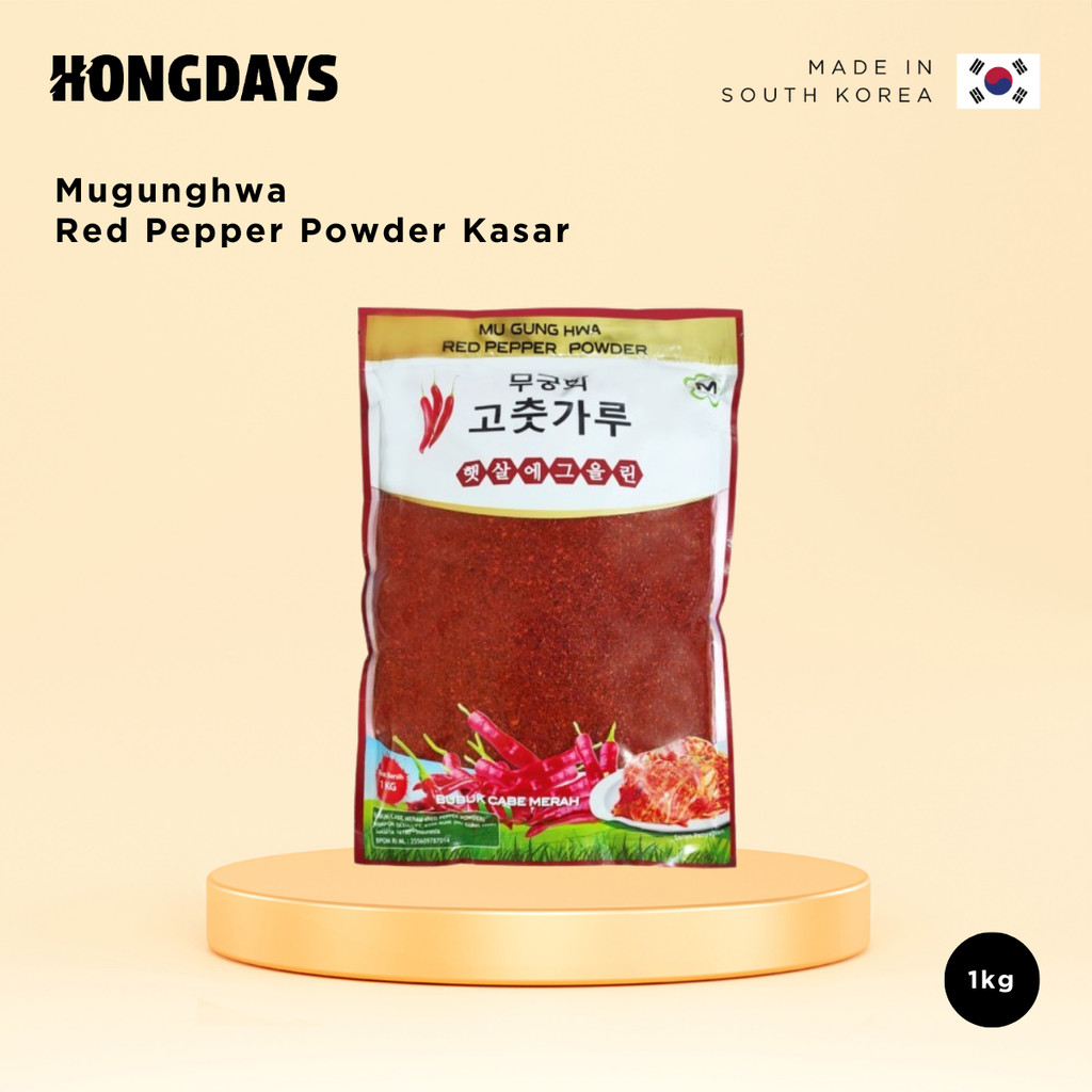 

Mugunghwa Red Pepper Powder 1kg - Bubuk Cabe Merah KASAR - HONGDAYS