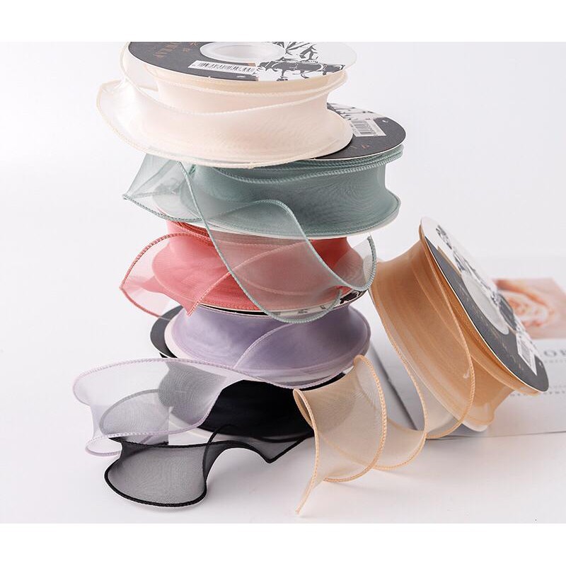

10Yard Pita Kado Gelombang Keriting Korean / Mermaid tail Ribbon Import / Pita Tile Fishtail Organza