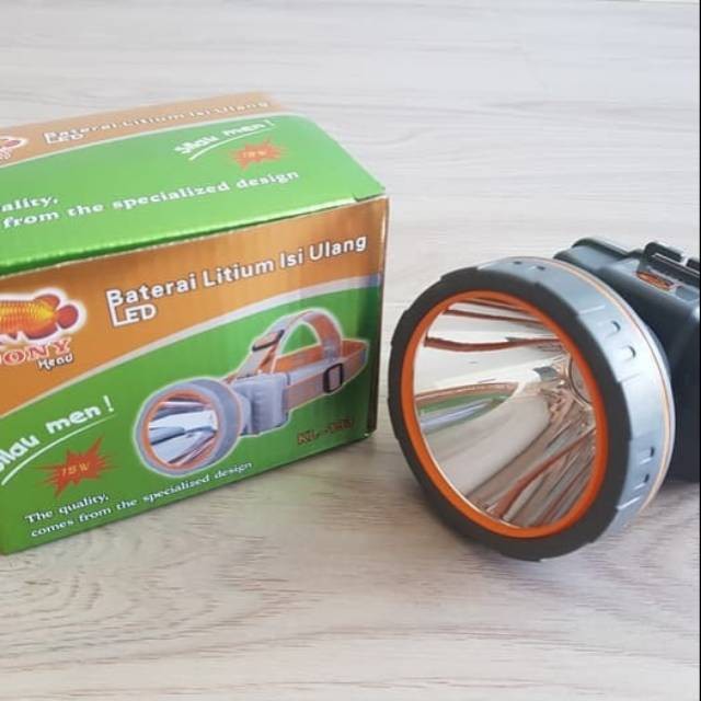 Senter Kepala Dony KL-193 KL 193 Silau Men 15w ORIGINAL GROSIR Baterai Battery Bisa Dilepas Head Lam