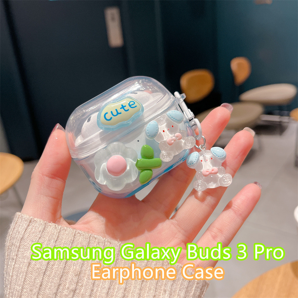 【Yoshida】Untuk Samsung Galaxy Buds 3 Pro Case DIY Kreatif Kartun Soft Silikon Earphone Case