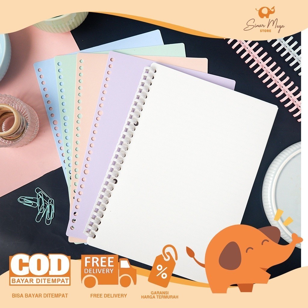 

DIY Minimalist Binder Covers Macaron Binding Binder Cover Warna Pastel Plastik Cover Murah