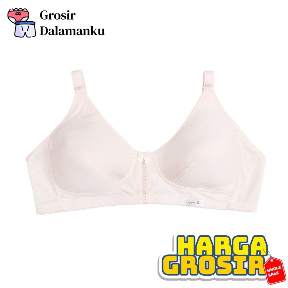 (Grosir 1, 6 pcs) Grape Basic Sport Bra Tanpa Kawat Bh Olahraga Full Cup Aw 104 Super