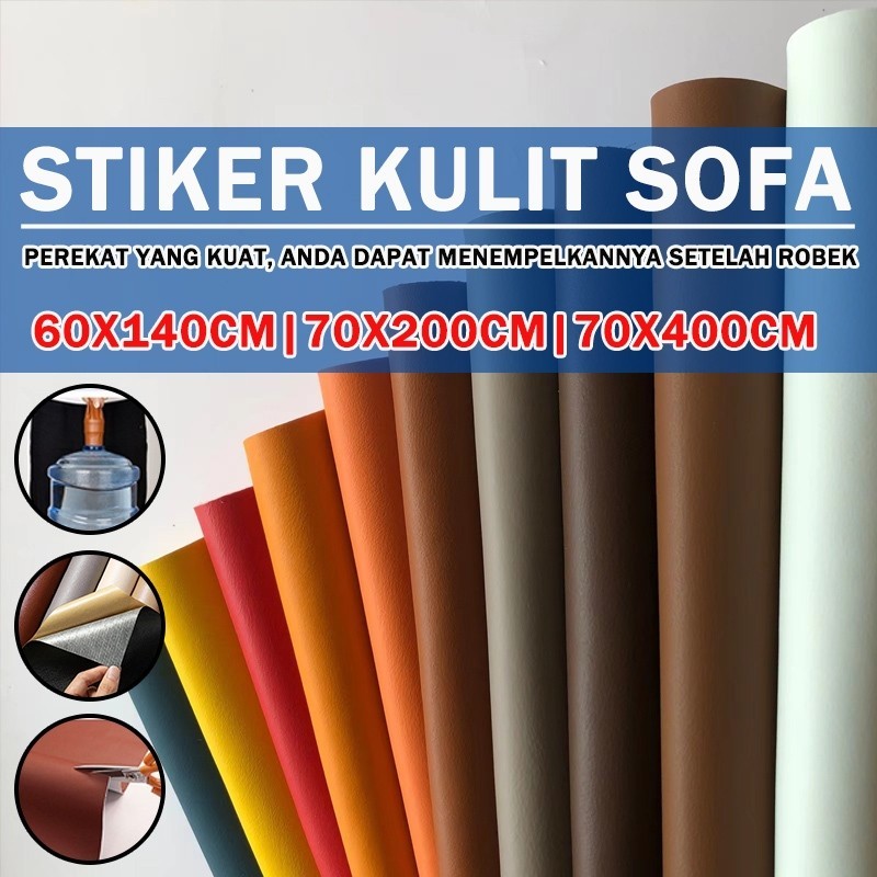 【Mulia】kulit kursi sofa rekat stiker kulit sofa stiker kulit jok motor kulit kursi tas jok mobil