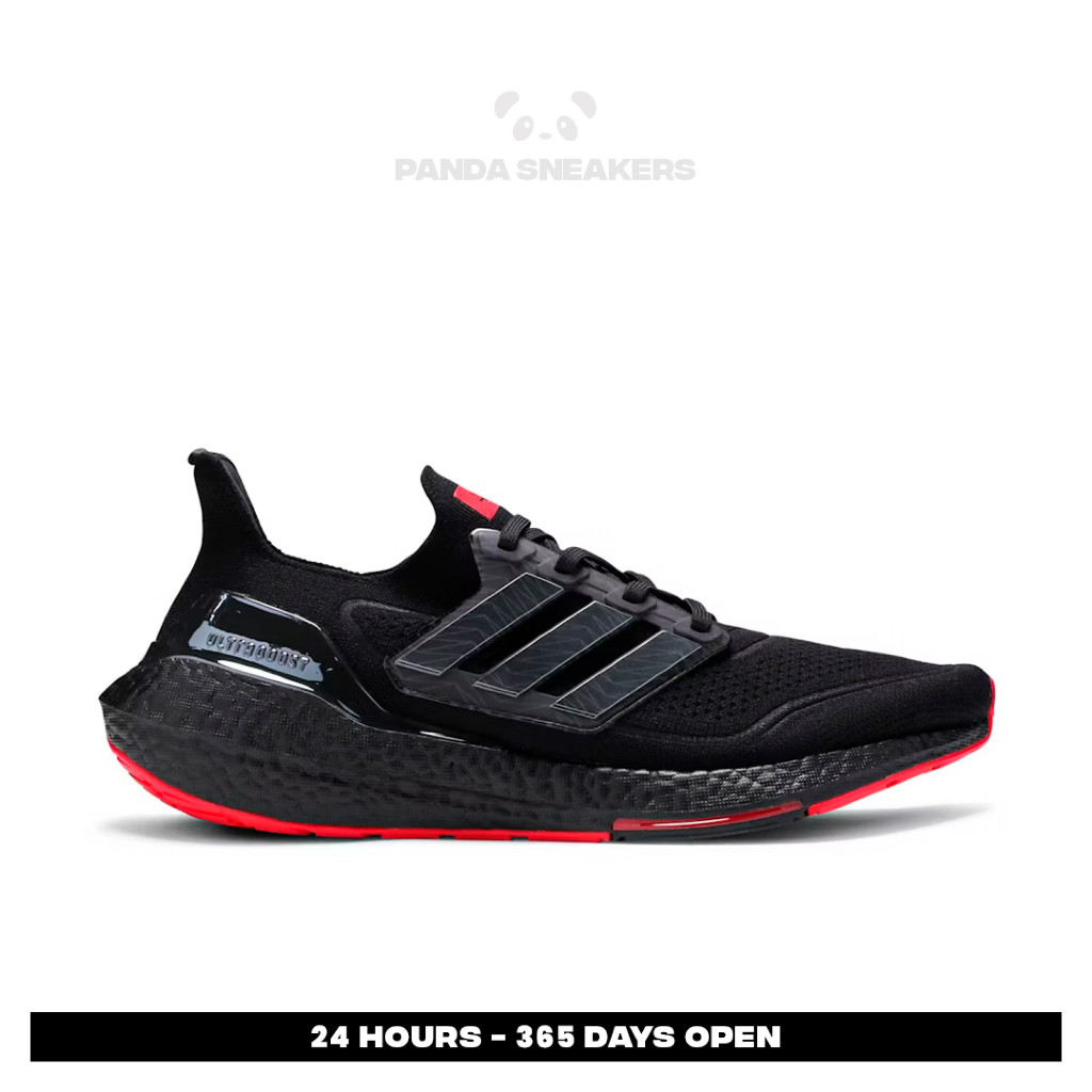 Sepatu Ultraboost 2021 21 424 Arsenal Black Casual Gym Olahraga Joging Pria Wanita Sport