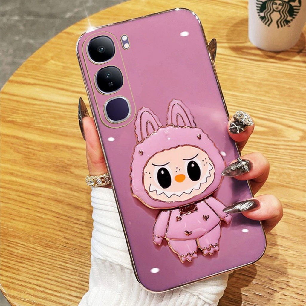 Soft Case Vivo V40 Lite 4G 5G Casing Dudukan Cermin Boneka Handphone