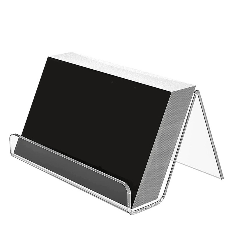 

Transparent Acrylic Desktop Business Card Holder Table Desk Shelf Box Storage Display Stand Restaurant Office Supplies