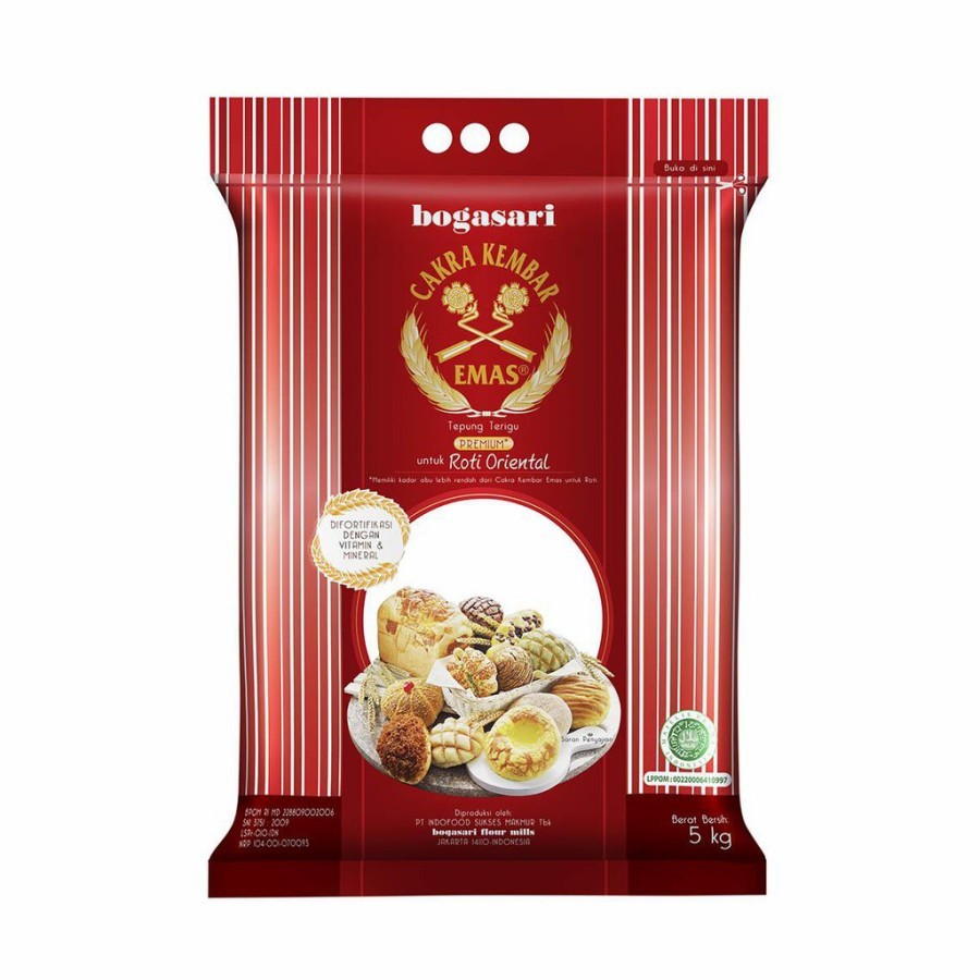 

pekanbaru / CAKRA KEMBAR EMAS ROTI ORIENTAL/CAKRA KEMBAR/BOGASARI/TEPUNG CAKRA (5kg)