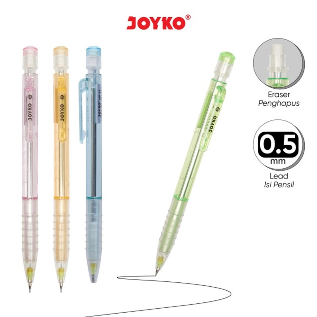 

JOYKO Mechanical Pencil 0.5 mm / Pensil Mekanik 0.5mm / Pensil Cetek Isi Ulang