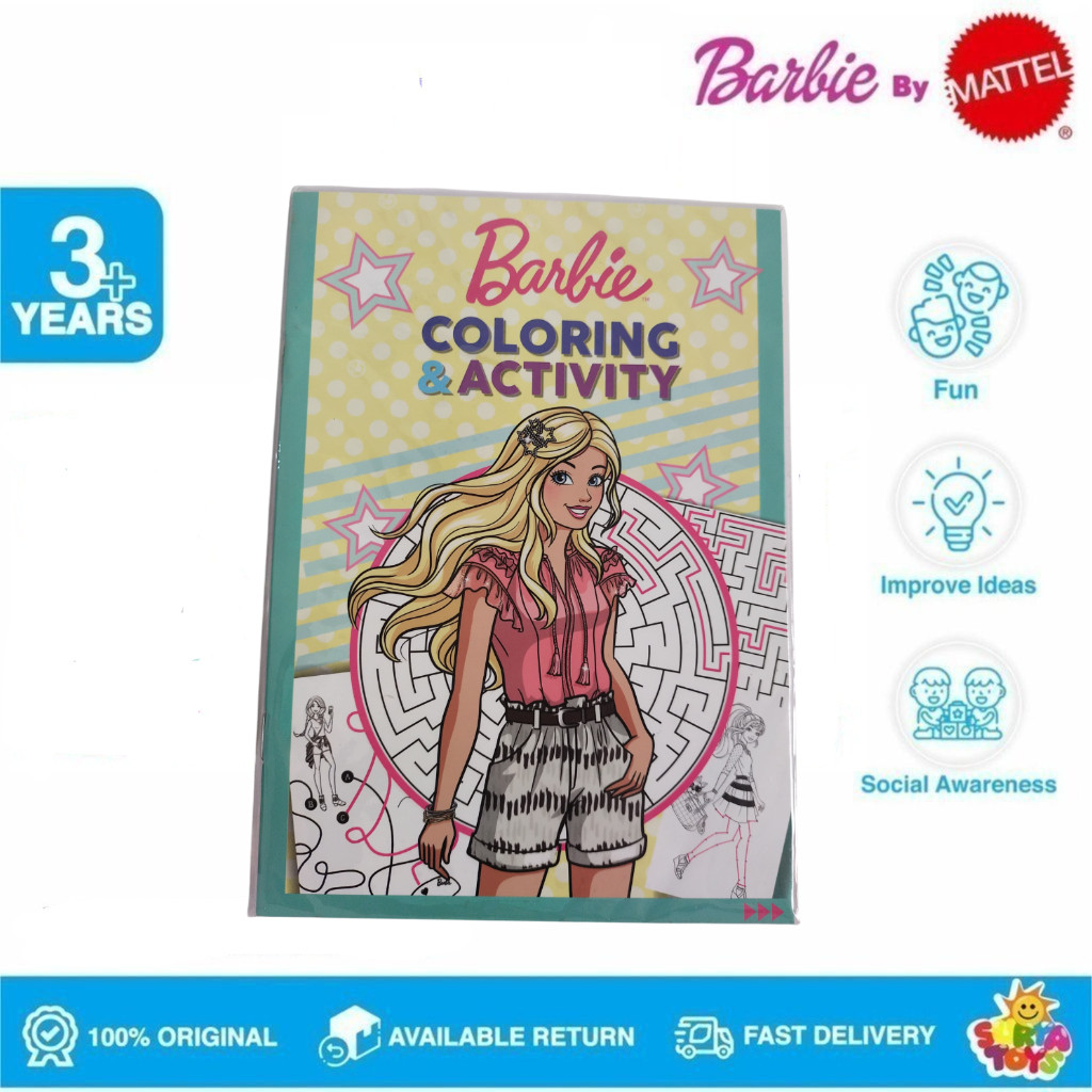 Barbie Activity Book Large / Buku Mewarnai/Buku Aktivitas