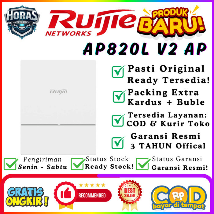 Ruijie RG-AP820-L V2  Dual Band Gigabit Mount Wall Wi-Fi 6 Access Point