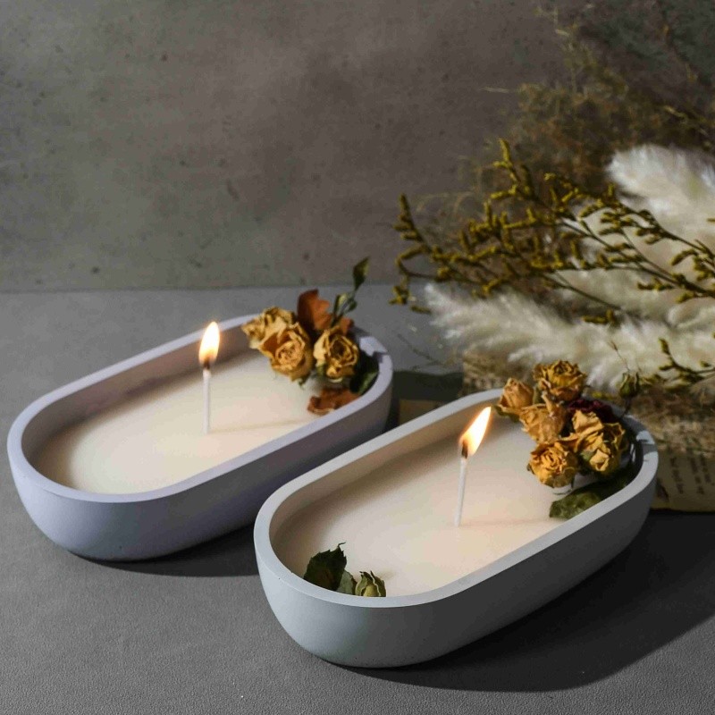 

DIY Size Boat Storage Bowl Silicone Mold Aroma Candle Storage Oval Tray Resin Mold Ornament Candle Holder Vessel