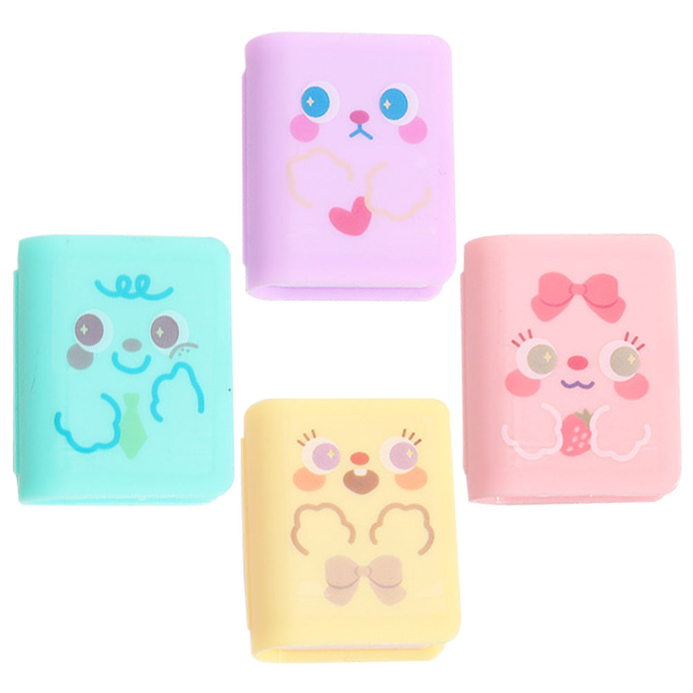 

4 Pcs Pencil Sharpener Manual Sharpeners Crayon Cartoon Bulk Hand Held Sharper Single Individual Child
