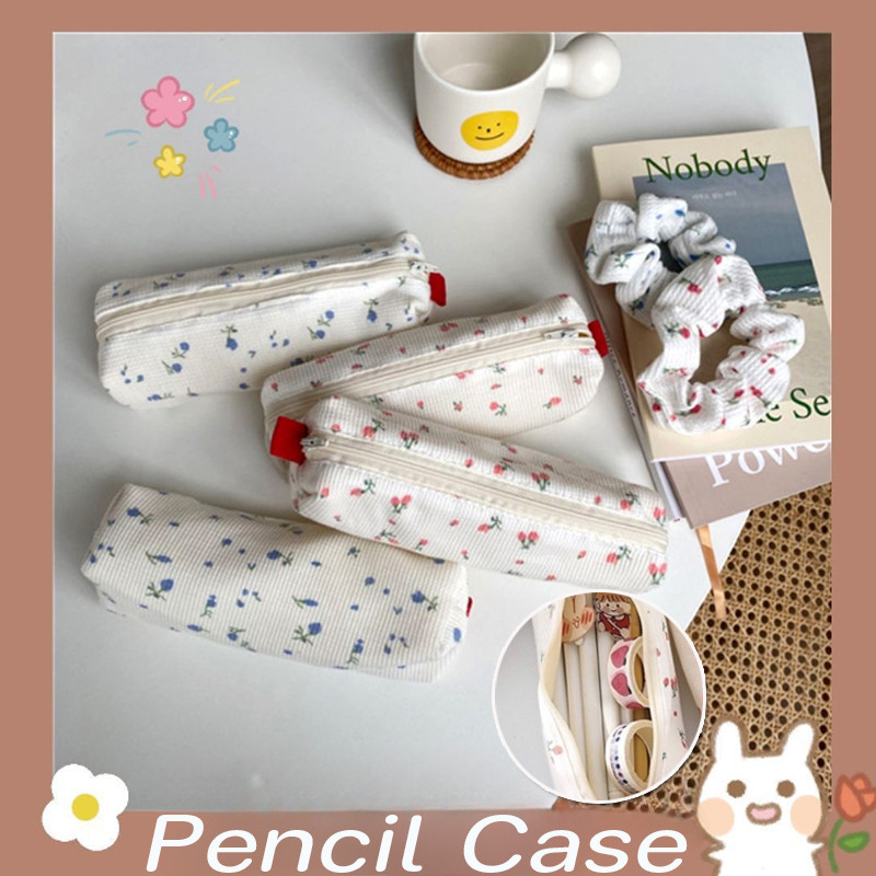 

NEW 6 Warna Alice Pencil Case Little Flower Perempuan Trendy Kotak Pensil Korea Pencil Estetik Pouch Serbaguna Vintage